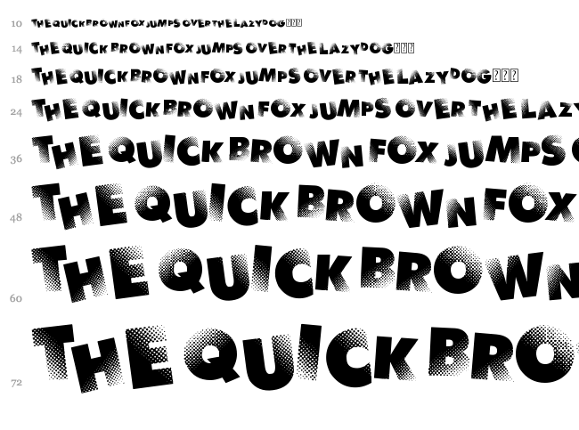 Rythm N Blacks font waterfall